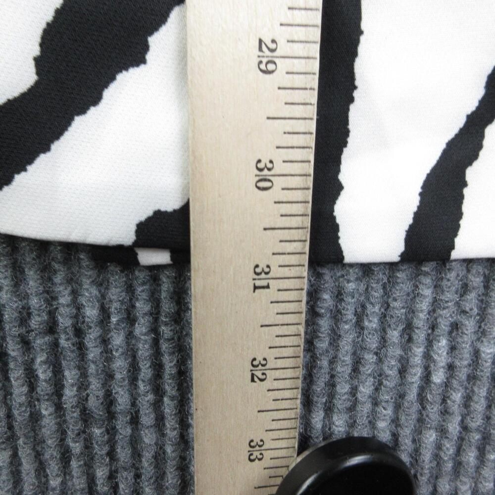 Aveloria Blazer Womens L Black White Animal Print Lined Tailored One-Button Tie - Picture 4 of 12